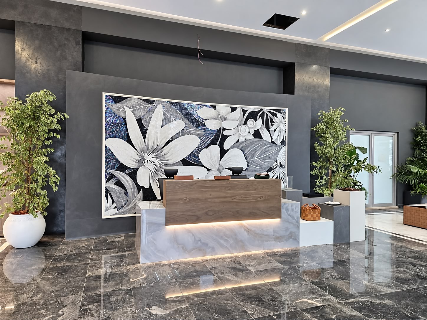 Show room Signum21, reception in marmo