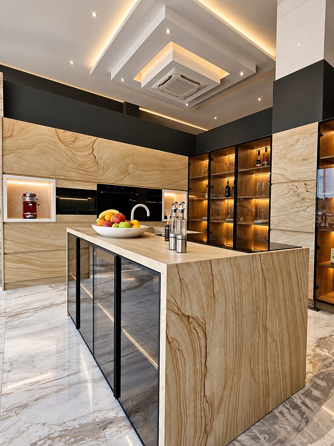 Cucina, dettaglio dell'isola centrale